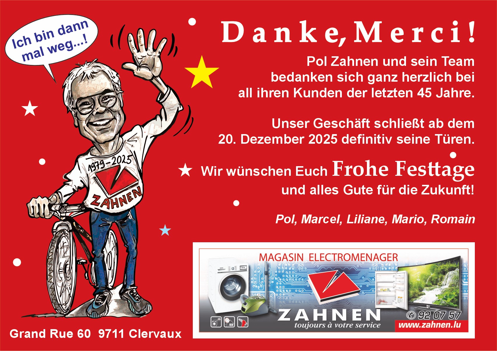 Danke, Merci !